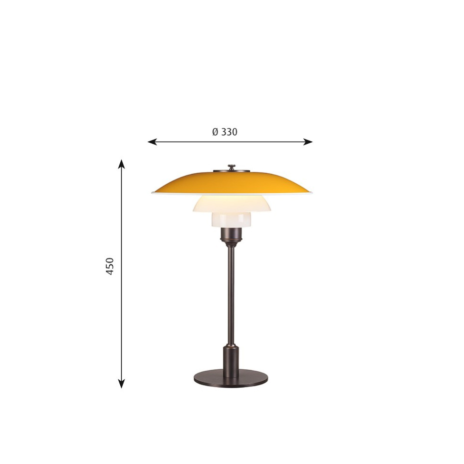 PH 3½-2½ Bordslampa Yellow