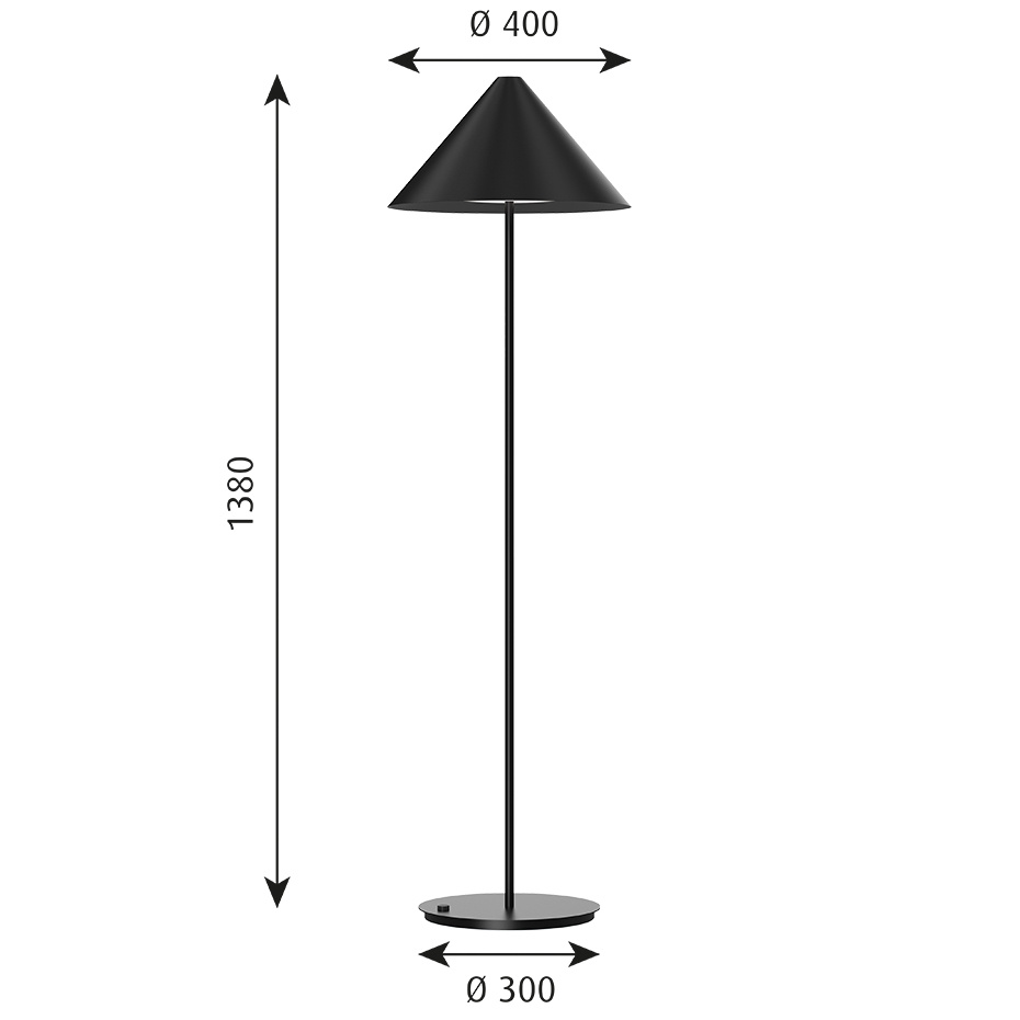 Keglen Golvlampa Black