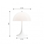 Panthella Ø400 Bordslampa White Opal Acryl Panthella Ø400 Bordslampa White Opal Acryl