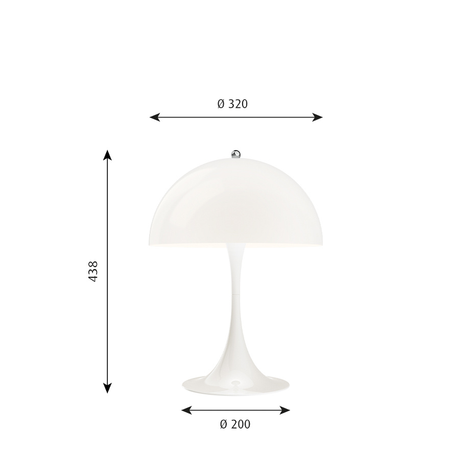 Panthella Ø320 Bordslampa White Opal Acryl