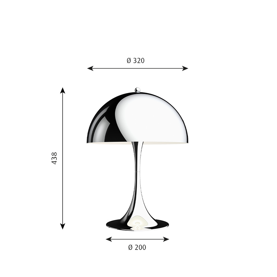 Panthella Ø320 Bordslampa Chrome