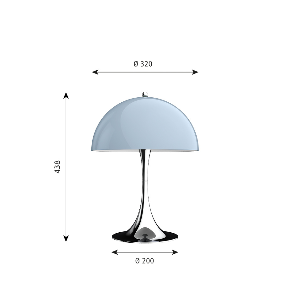 Panthella Ø320 Bordslampa Grey Opal Acryl