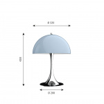 Panthella Ø320 Bordslampa Grey Opal Acryl Panthella Ø320 Bordslampa Grey Opal Acryl