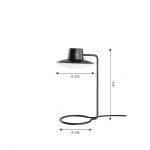 AJ Oxford 410 Bordslampa Black/Opal Glass Med Överskärm AJ Oxford 410 Bordslampa Black/Opal Glass Med Överskärm