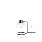 AJ Oxford 280 Bordslampa Black/Opal Glass AJ Oxford 280 Bordslampa Black/Opal Glass