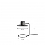 AJ Oxford 280 Bordslampa Black/Opal Glass Med Överskärm AJ Oxford 280 Bordslampa Black/Opal Glass Med Överskärm