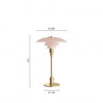 PH 3/2 Bordslampa Pale Rose/Brass PH 3/2 Bordslampa Pale Rose/Brass