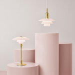 PH 3/2 Bordslampa Pale Rose/Brass PH 3/2 Bordslampa Pale Rose/Brass