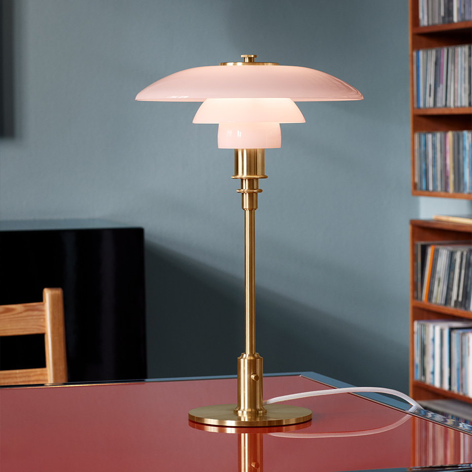 PH 3/2 Bordslampa Pale Rose/Brass
