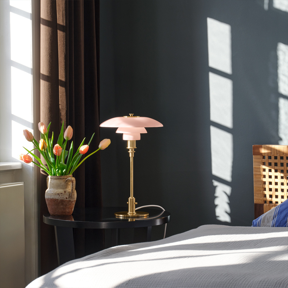 PH 3/2 Bordslampa Pale Rose/Brass
