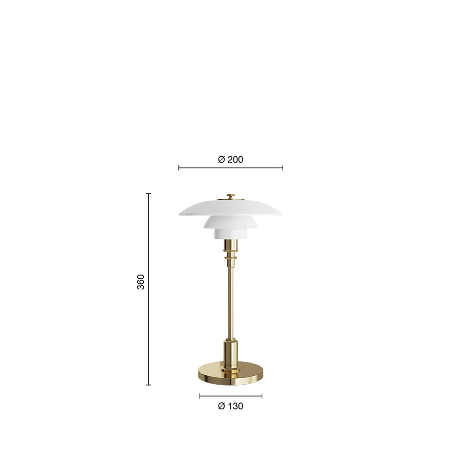 PH 2/1 Portable Bordslampa Brass Metallised