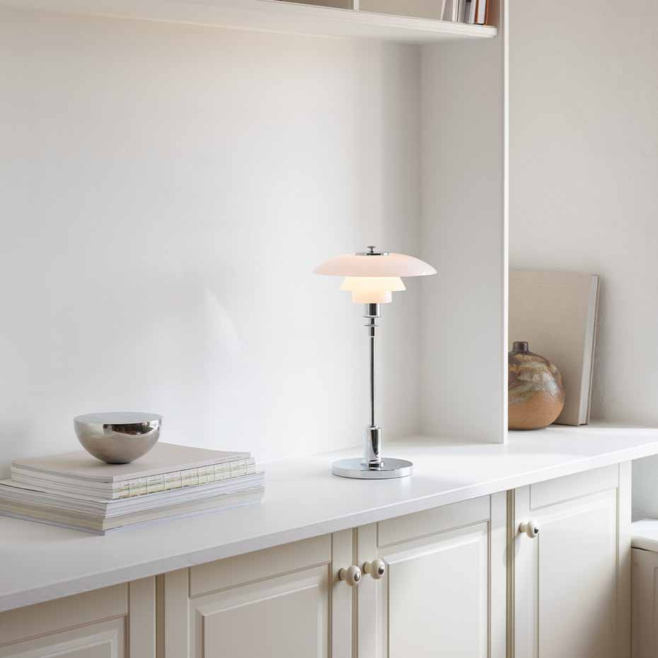 PH 2/1 Portable Bordslampa High Lustre Chrome Plated