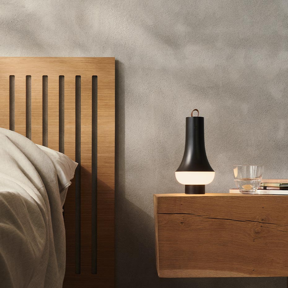 Tomoshi Portable Bordslampa Dark Brown