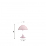 Panthella Ø160 Portable Bordslampa Opal Pale Rose V3 Panthella Ø160 Portable Bordslampa Opal Pale Rose V3