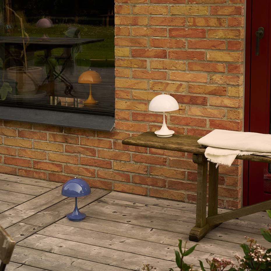 Panthella Ø160 Portable Bordslampa Opal Pale Rose V3