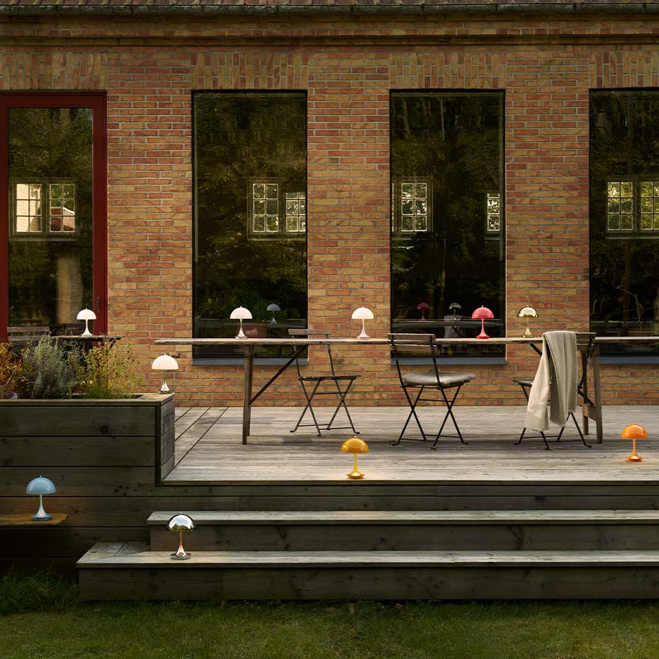 Panthella Ø160 Portable Bordslampa Opal Beige V3