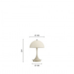 Panthella Ø160 Portable Bordslampa Opal Beige V3 Panthella Ø160 Portable Bordslampa Opal Beige V3