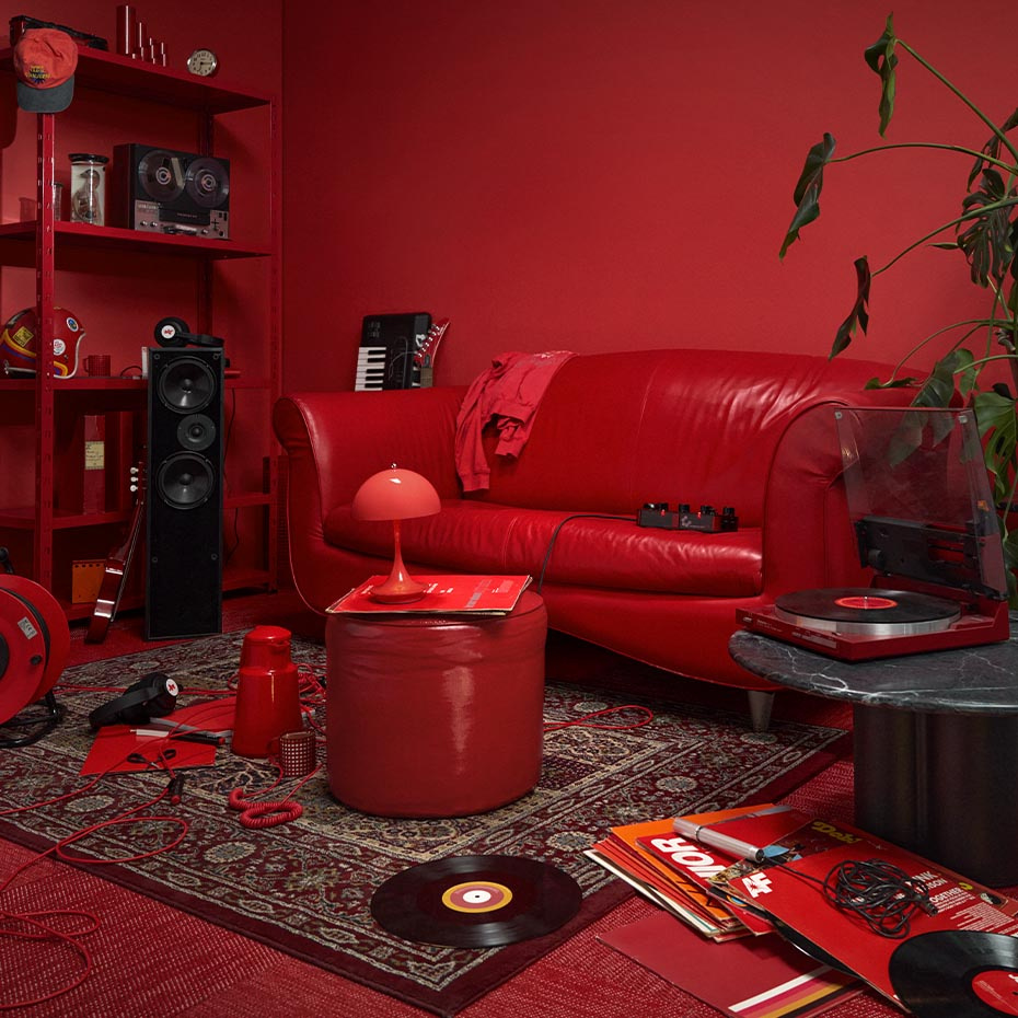 Panthella Ø160 Portable Bordslampa Opaque Coral V3