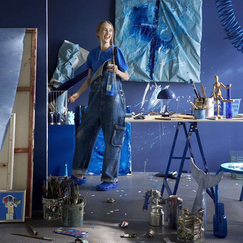 Panthella Ø160 Portable Bordslampa Opaque Indigo Blue V3