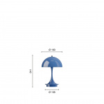 Panthella Ø160 Portable Bordslampa Opaque Indigo Blue V3 Panthella Ø160 Portable Bordslampa Opaque Indigo Blue V3