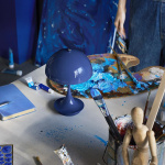 Panthella Ø160 Portable Bordslampa Opaque Indigo Blue V3 Panthella Ø160 Portable Bordslampa Opaque Indigo Blue V3