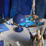 Panthella Ø160 Portable Bordslampa Opaque Indigo Blue V3 Panthella Ø160 Portable Bordslampa Opaque Indigo Blue V3