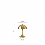 Panthella Ø160 Portable Bordslampa Brass Metallised V3 Panthella Ø160 Portable Bordslampa Brass Metallised V3