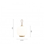 VL45 Radiohus Portable Bordslampa Opal White/Brass VL45 Radiohus Portable Bordslampa Opal White/Brass