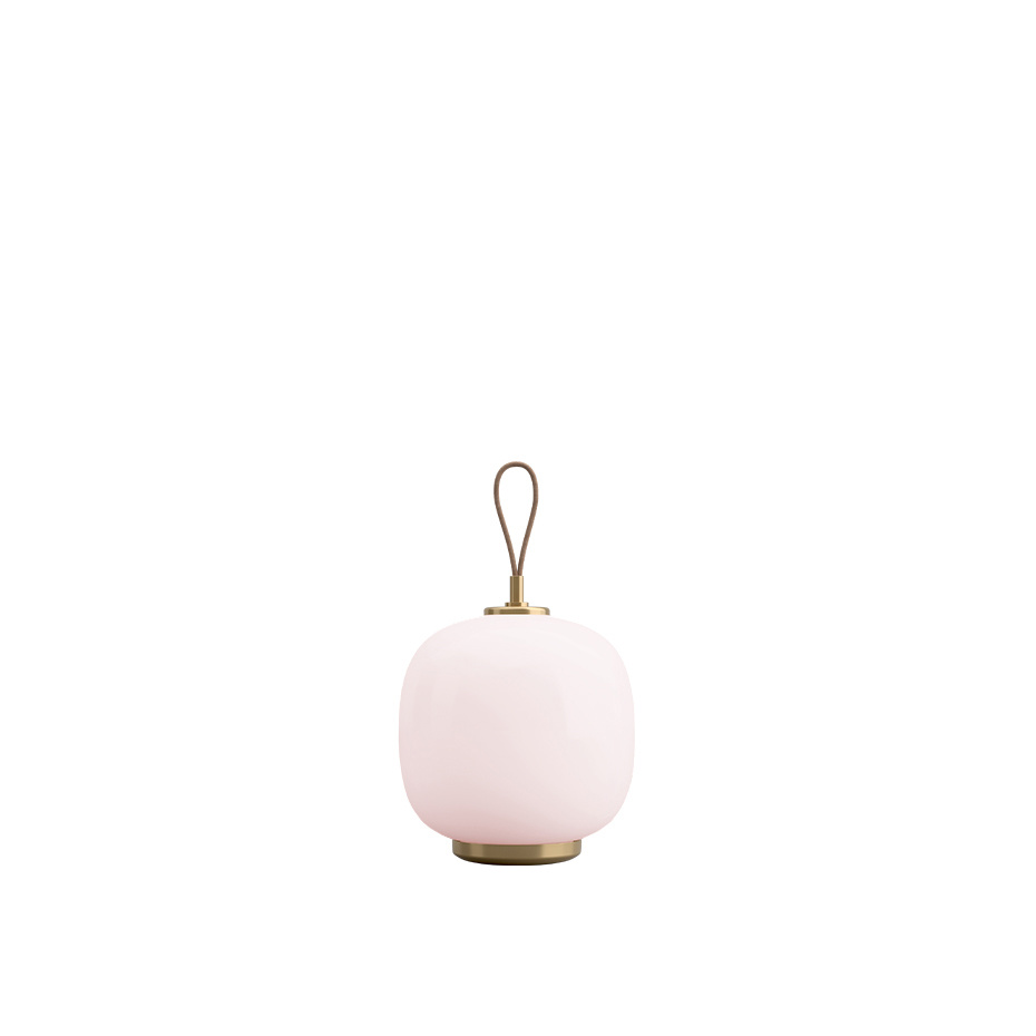 VL45 Radiohus Portable Bordslampa Pale Rose/Brass