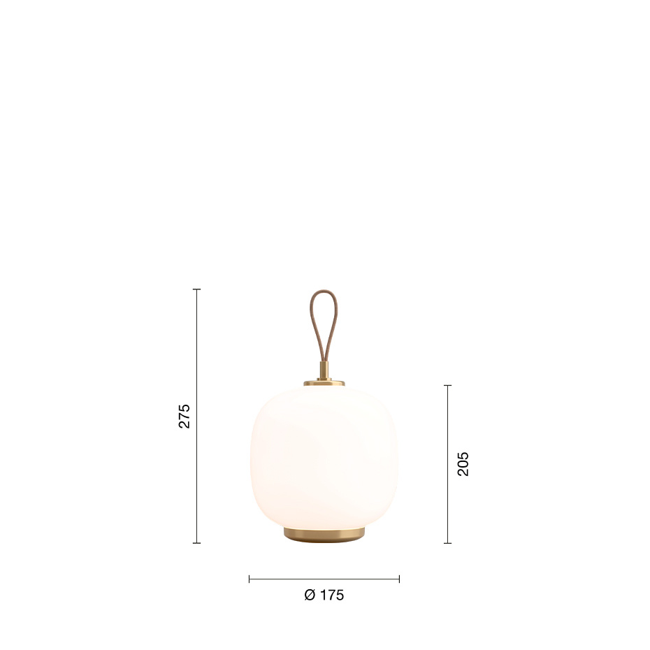 VL45 Radiohus Portable Bordslampa Pale Rose/Brass