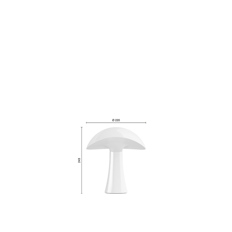 Rumee Ø220 Portable Bordslampa Cloud White