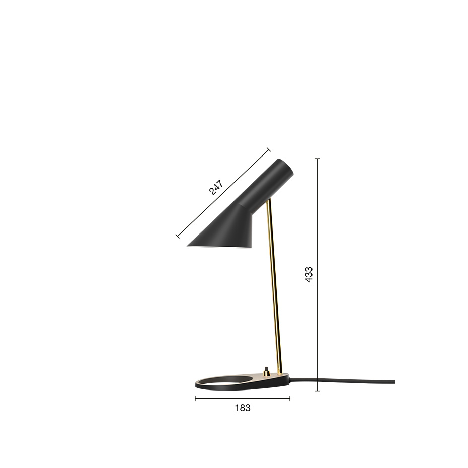 AJ Mini Bordslampa Brass/Black