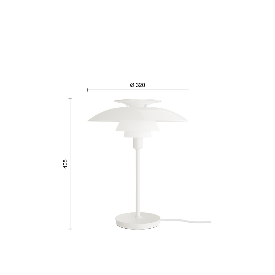 PH 80 Bordslampa Opal White/White