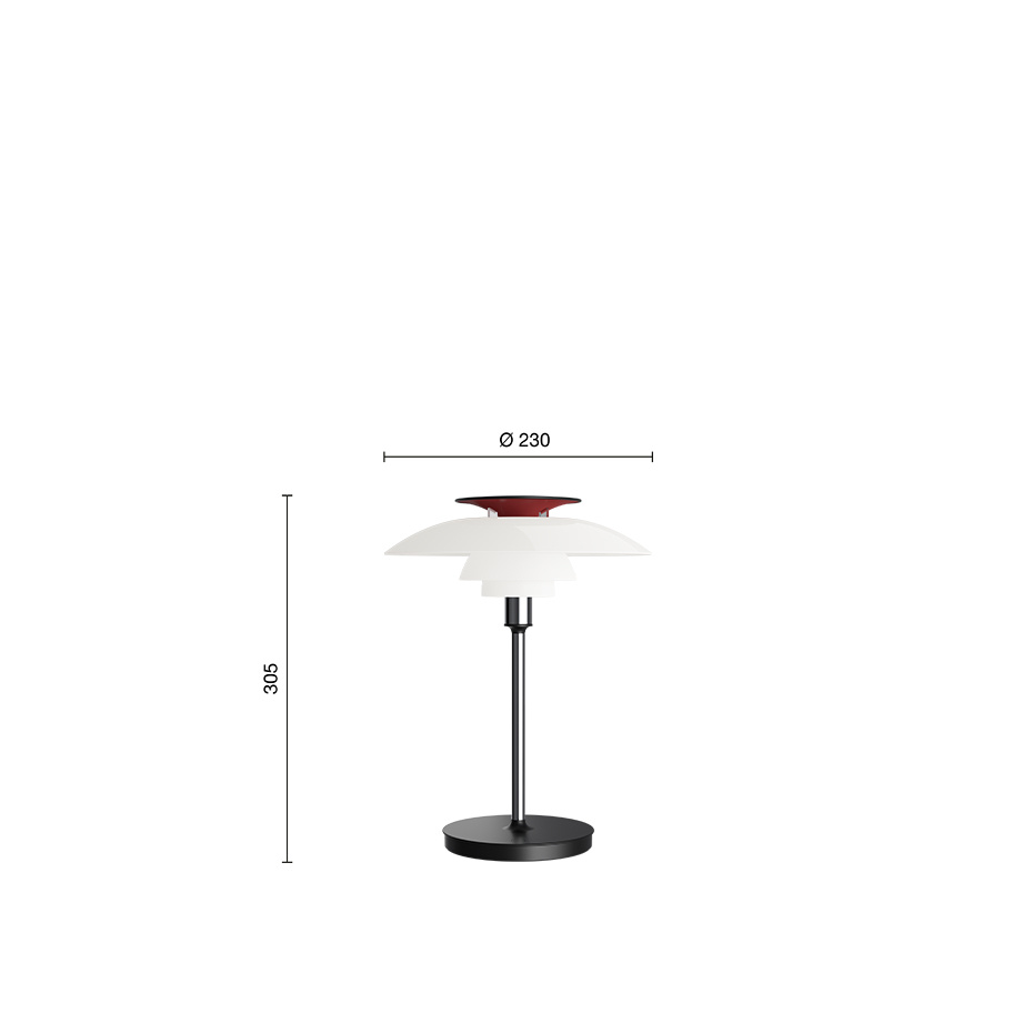 PH 80 Portable Bordslampa Opal White/High Lustre Chrome Plated