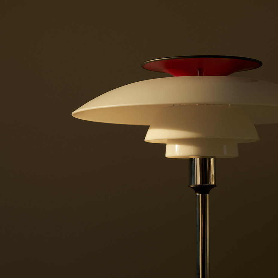 PH 80 Portable Bordslampa Opal White/High Lustre Chrome Plated