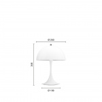 Panthella Ø250 Portable Bordslampa Opal White V3 Panthella Ø250 Portable Bordslampa Opal White V3