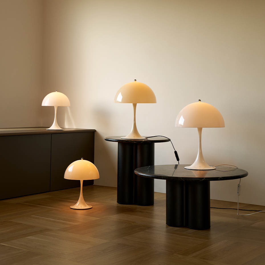 Panthella Ø250 Portable Bordslampa Opal White V3