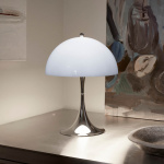 Panthella Ø250 Portable Bordslampa Chrome Opal Blue Grey V3 Panthella Ø250 Portable Bordslampa Chrome Opal Blue Grey V3