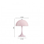 Panthella Ø250 Portable Bordslampa Opal Pale Rose V3 Panthella Ø250 Portable Bordslampa Opal Pale Rose V3