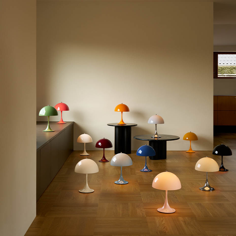 Panthella Ø250 Portable Bordslampa Opal Pale Rose V3