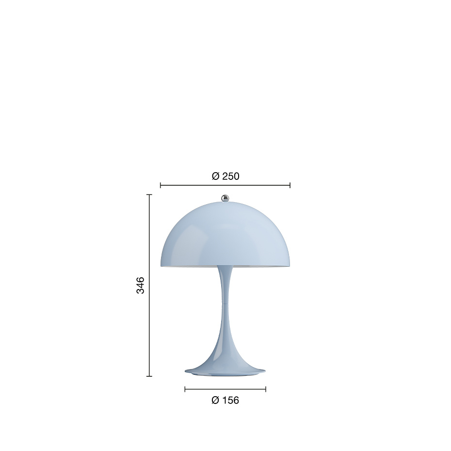 Panthella Ø250 Portable Bordslampa Opal Pale Blue V3