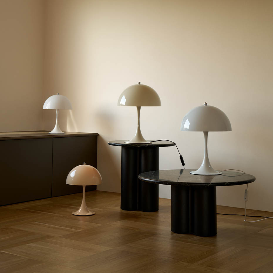 Panthella Ø250 Portable Bordslampa Opal Pale Blue V3