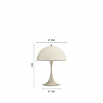 Panthella Ø250 Portable Bordslampa Opal Beige V3 Panthella Ø250 Portable Bordslampa Opal Beige V3