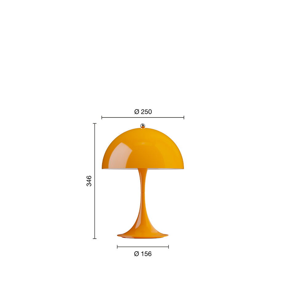 Panthella Ø250 Portable Bordslampa Opaque Orange V3