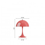 Panthella Ø250 Portable Bordslampa Opaque Coral V3 Panthella Ø250 Portable Bordslampa Opaque Coral V3