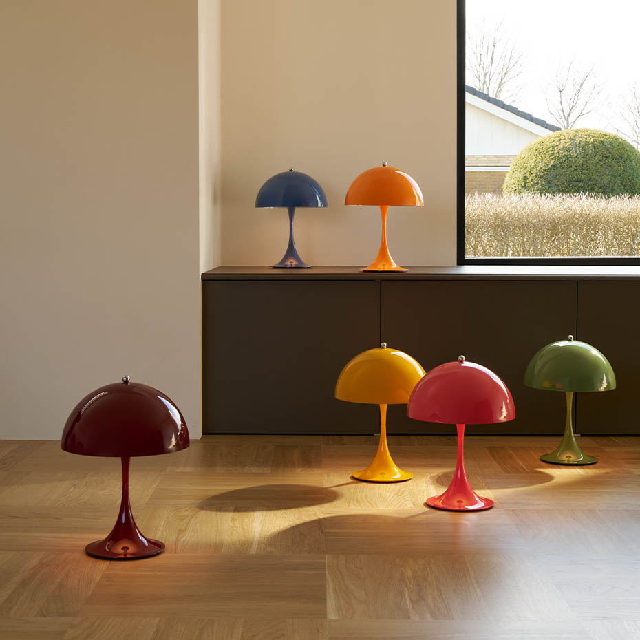 Panthella Ø250 Portable Bordslampa Opaque Coral V3