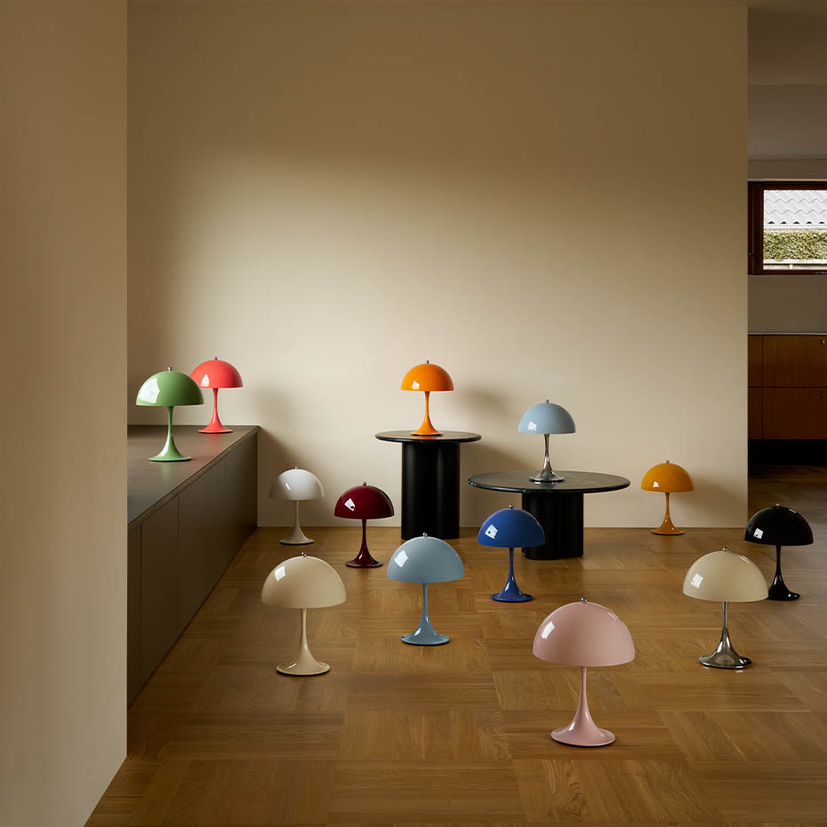 Panthella Ø250 Portable Bordslampa Opaque Coral V3