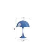Panthella Ø250 Portable Bordslampa Opaque Indigo Blue V3 Panthella Ø250 Portable Bordslampa Opaque Indigo Blue V3
