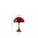 Panthella Ø250 Portable Bordslampa Opaque Burgundy V3 Panthella Ø250 Portable Bordslampa Opaque Burgundy V3
