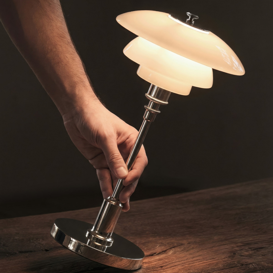 PH 1/1 Portable Bordslampa High Lustre Chrome Plated